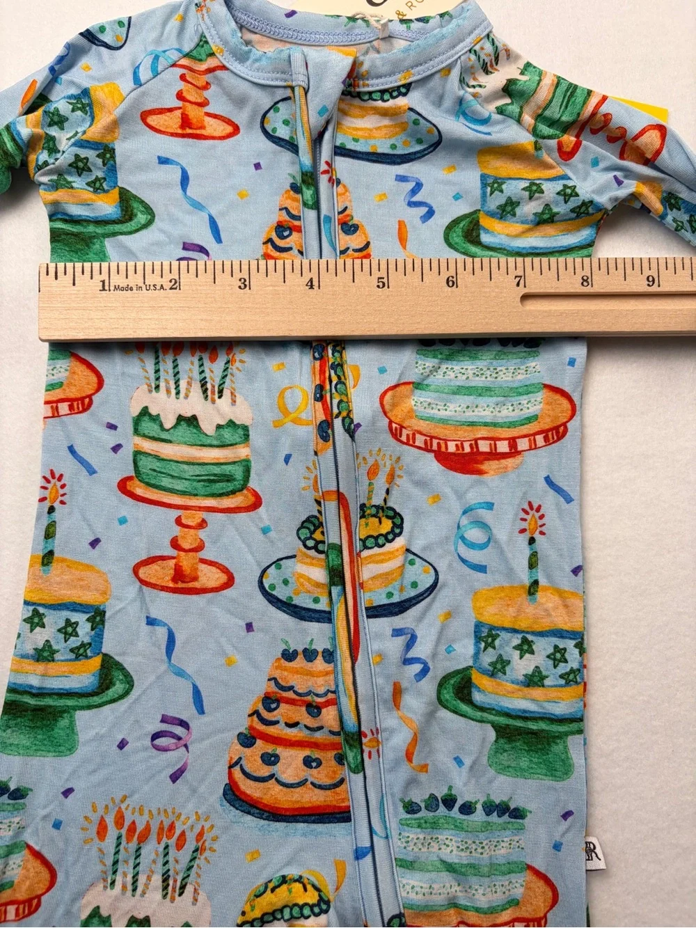 NWT Bums & Roses Piece O’ Cake Zippy Footie Convertible Romper 3-6 Months